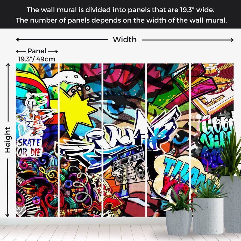 Joden Peel & Stick Wall Mural, 82" L x 115" W