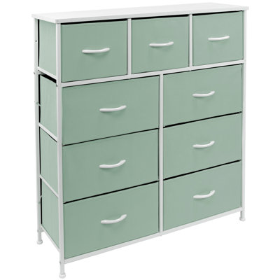 Commode 9 tiroirs - Bleu sarcelle