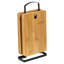 Set of 6 Wooden Chopping Boards with Stand Bamboo Kitchen Cutting Board Set