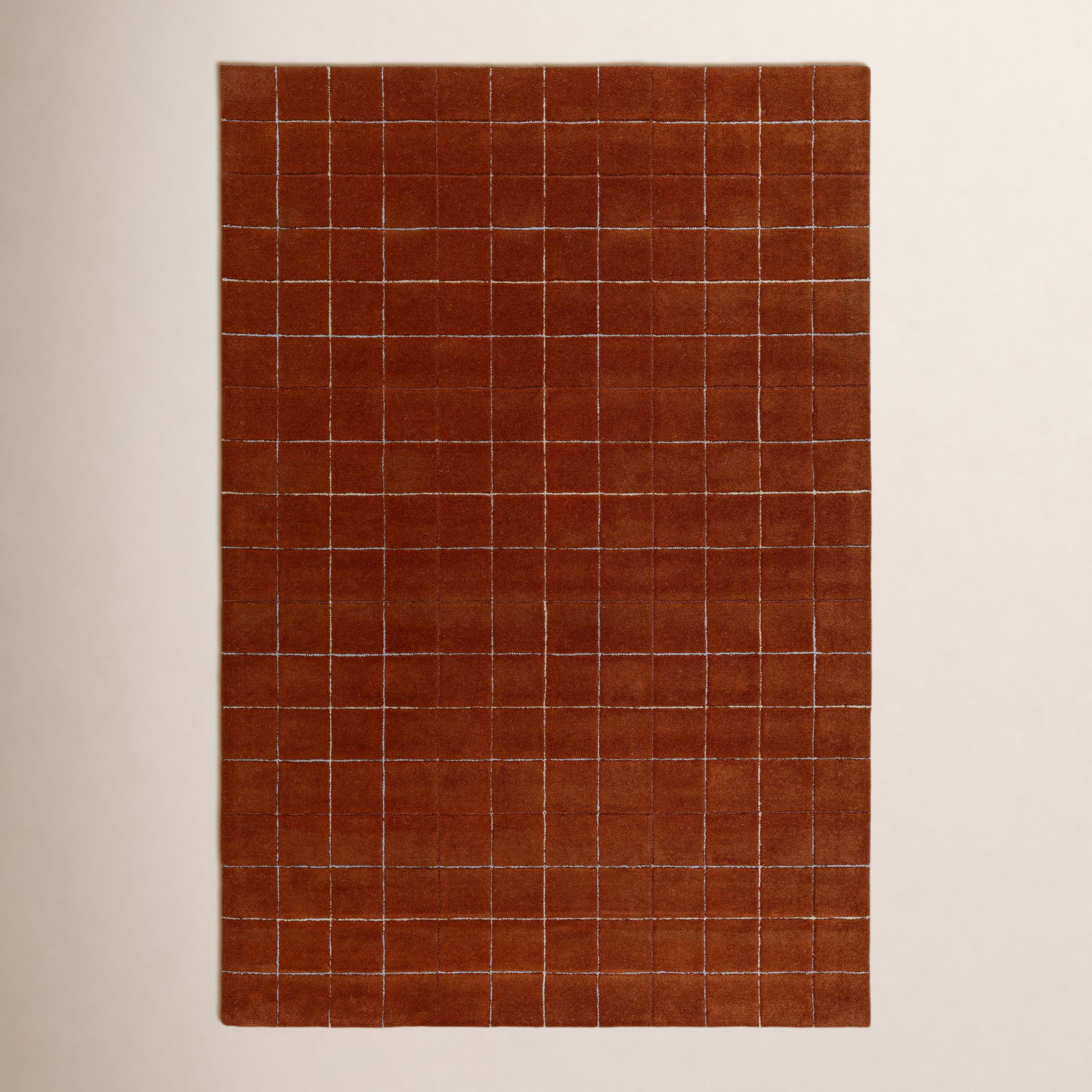 Mallory Hand-Tufted Mocha Geometric Rug, Rectangle 5' x 8'
