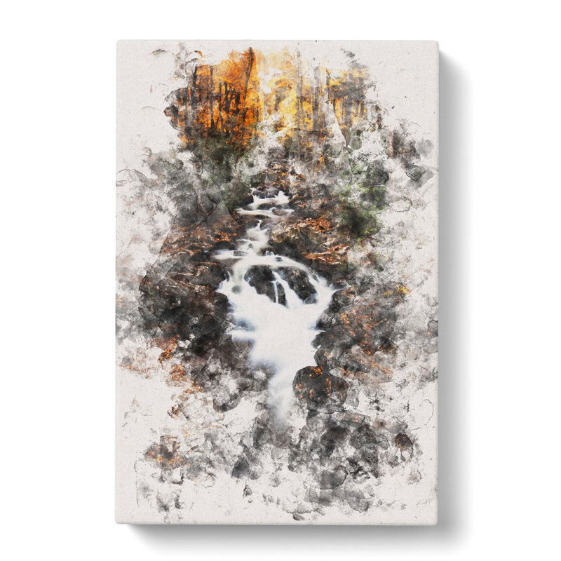 Woodland Stream - Wrapped Canvas, 76cm H x 50cm W x 3cm D