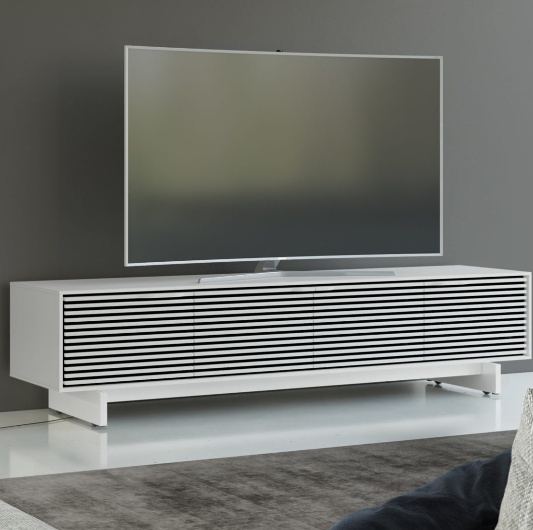 Align 81'' Media Console, Satin White, 19"H x 81"W x 18"D