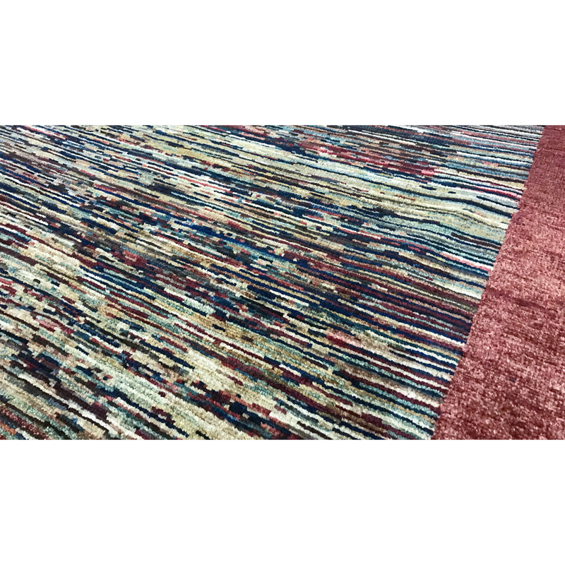 Tapis vert noué à la main de haute qualité