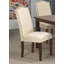 Chaise parsons rembourrée en lin beige