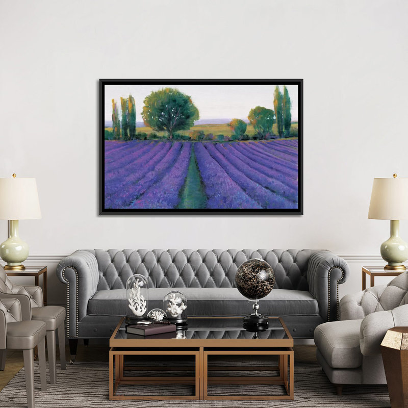 «Lavender Field II» par Timothy O Toole, reproduction sur toile tendue sur châssis, H 40 po x l 60 po x P 1,5 po