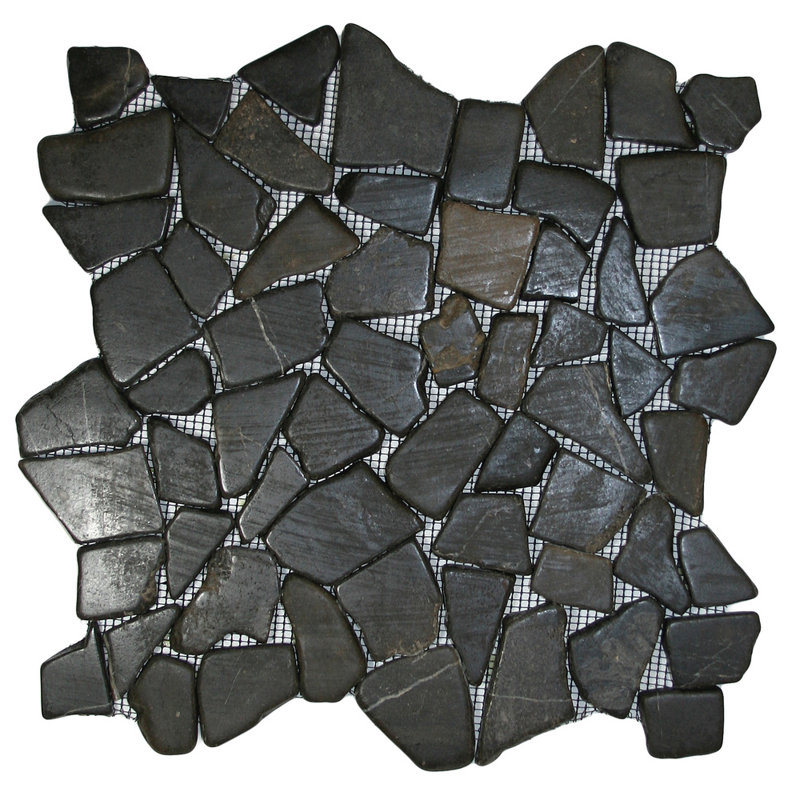 Carreau de mosaïque en pierre naturelle de taille aléatoire Banyak imperméable pour douche de comptoir Ft
