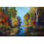 Paysage d'automne magique en peinture à l'huile par Pobytov
