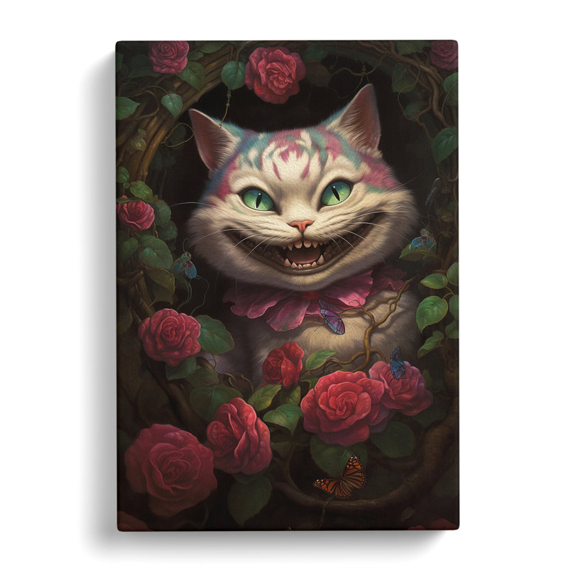 Cheshire Cat Baroque - Wrapped Canvas, 60cm H x 40cm W x 3cm D