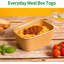 Paquet de 50 bols en papier kraft jetables de 35 oz avec couvercles