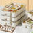 9 Compartments Snackle Box Container Divided Serving Tray with Lid and Handle