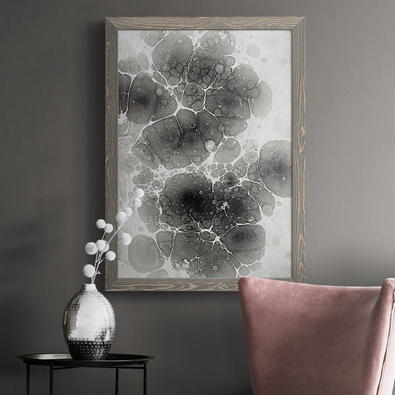 Byerly Marble II, Toile avec cadre gris, H 43,5 po x l 31,5 po, Pas de tapis