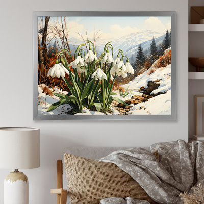 Impression sur toile Mountain Snowdrops Charm In Winter II - Snowdrops
