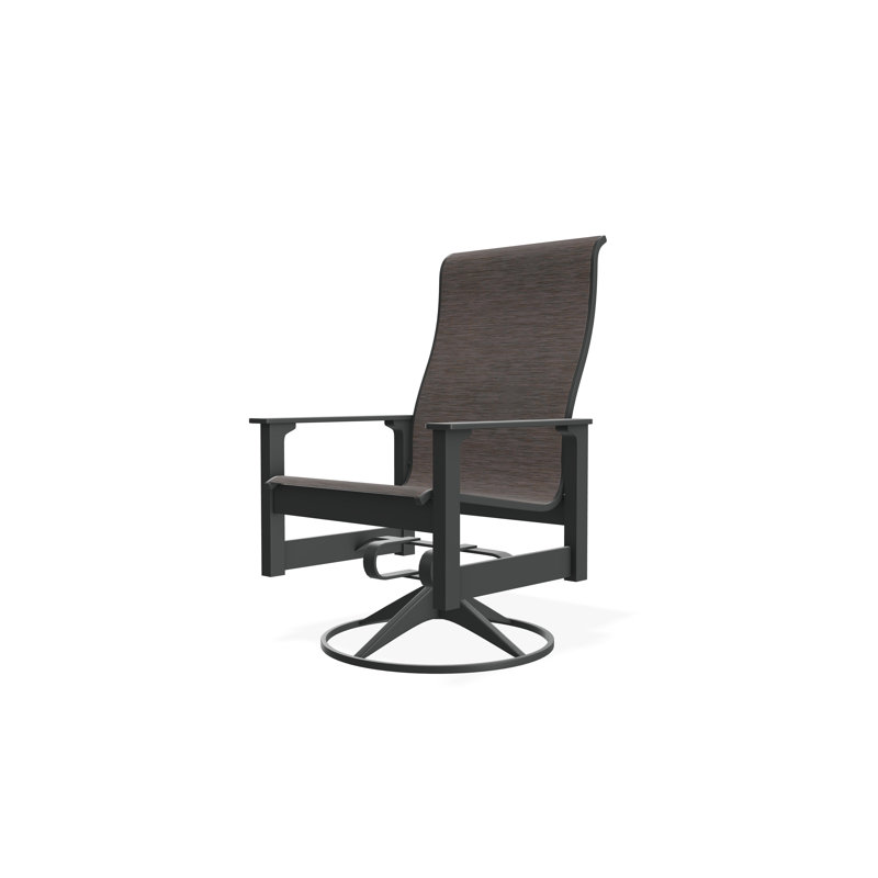 Leeward Polymer Outdoor Lounge Chair, Destiny Steel, Graphite