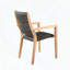 Ensemble de 2 chaises d'extérieur en corde de teck Rivani