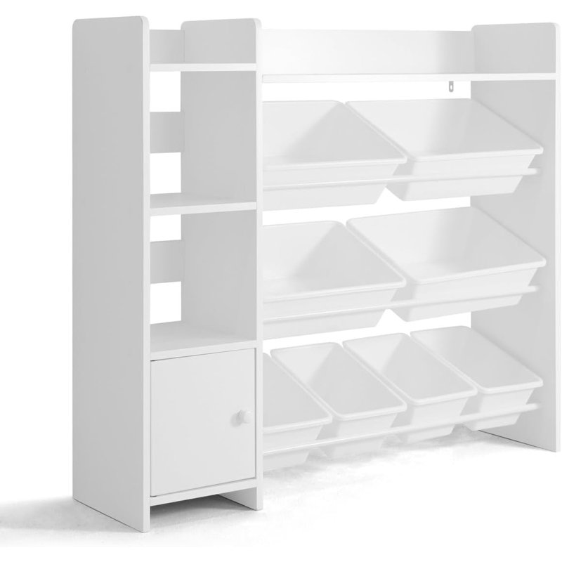 Organisateur avec 8 bacs en plastique, armoire de rangement pour les articles en désordre, organisateurs de pièce et rangement, options multiples