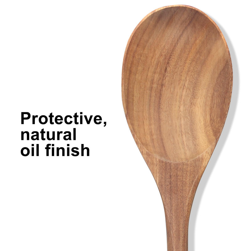 2 Pcs Large Wooden Spoons for Cooking Serving Spoon,12" Big Mixing Spoons