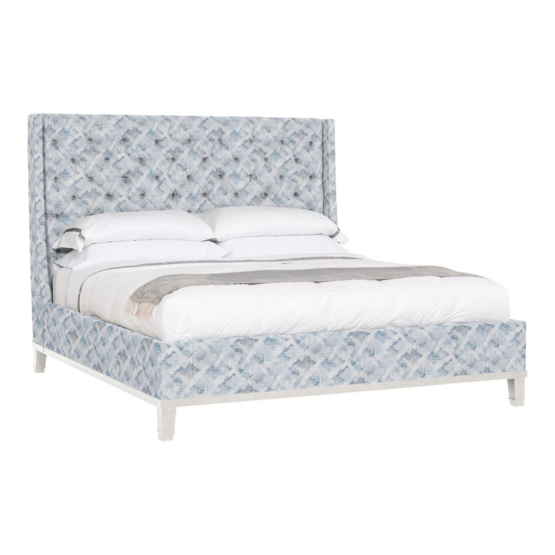 Michael Weiss Upholstered Wingback Bed, Casa Blanca, Kennelly Snow