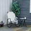 Balancelle de balancelle crème blanche avec base stable, pour patio, jardin, balcon, l 23,25 po