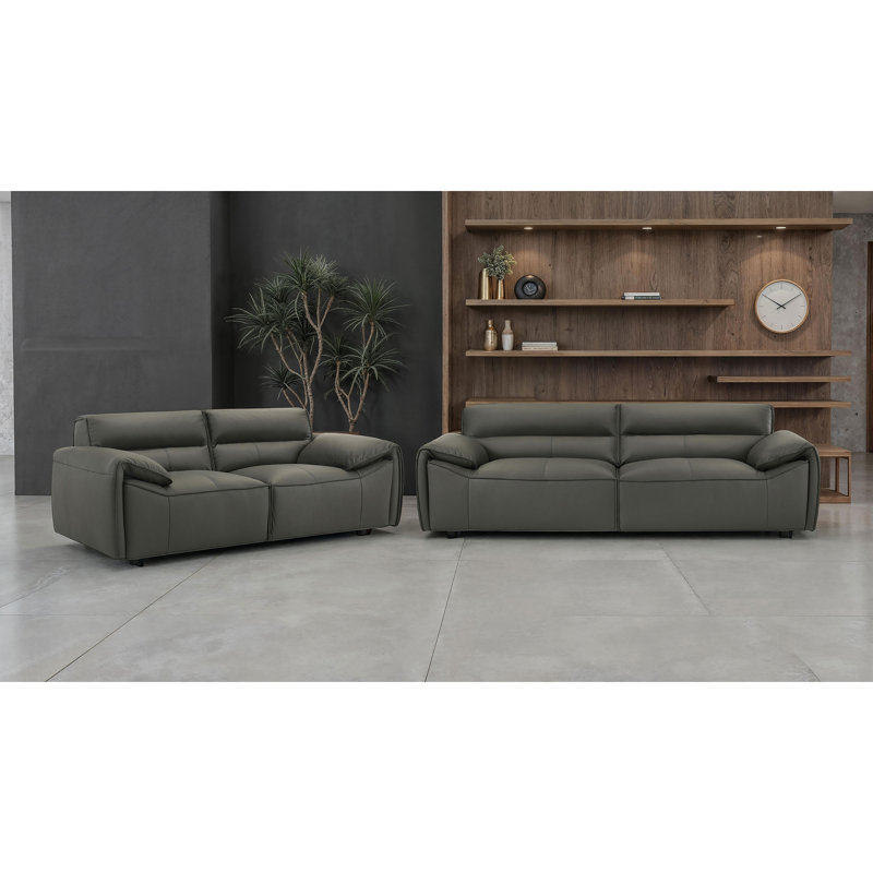 Hudson Graphite 2-piece Upholstered Sofa Set