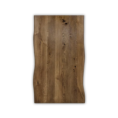 Purtell Oak Unfinished Solid Wood Top Metal Base Dining Table