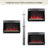23 Inch Electric Fireplace Insert, Ultra Thin Heater With Crystal  & Realistic Flame, Remote Control With Timer, Overheating Protection,With Sidelight
