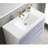 Fahriye 35.19 " W 1 Single Vanity Bathroom Vanity With Acrylic Top with Mirror-834131728