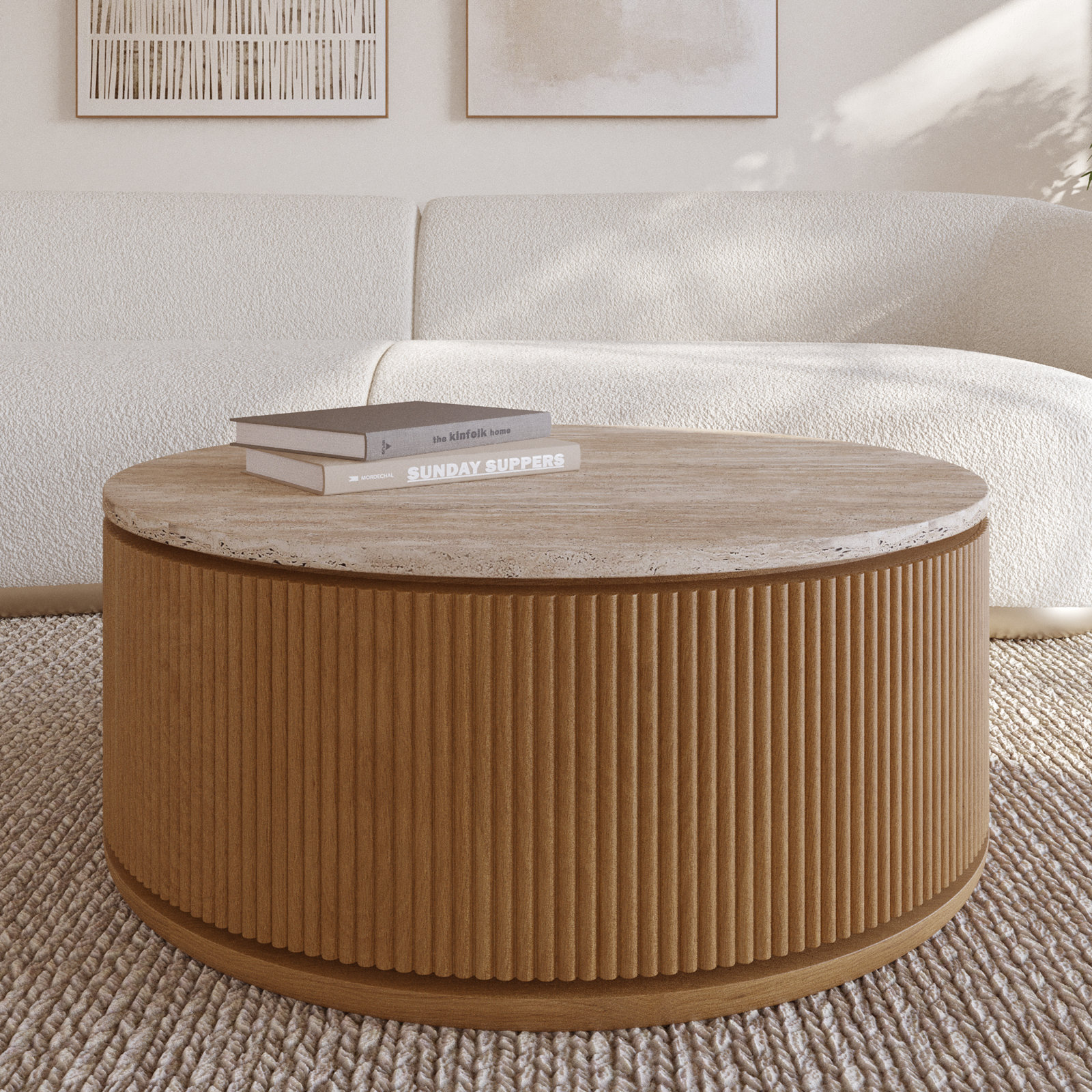 Aster 36" Stone Coffee Table