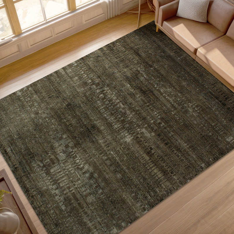 Tapis de haute qualité en laine nouée à la main, Rectangle 9 pi x 12 pi