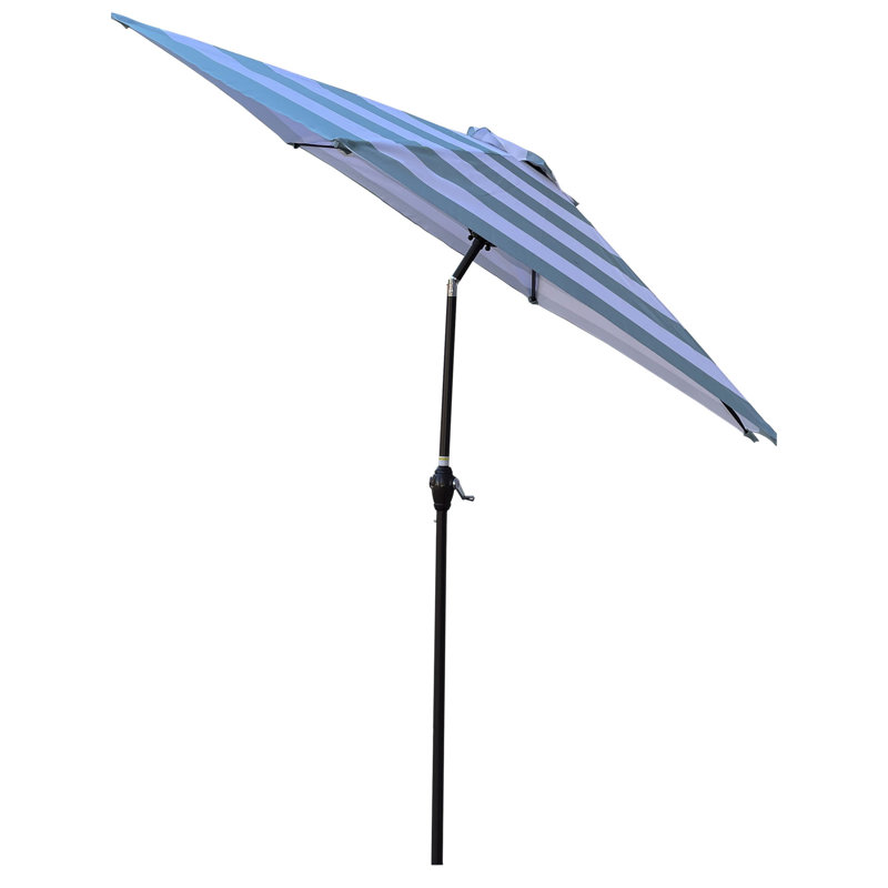 Parasol 9 pi Fionnuala, Rayé bleu glacier