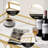  Gold Bar Cart With Wine Rack And Glass Holders - Rolling Bar Cart With Wheels