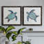 Bubble Blue Turtle I - ensemble de 2 peintures sur toile encadrées-1146726227-1146726248