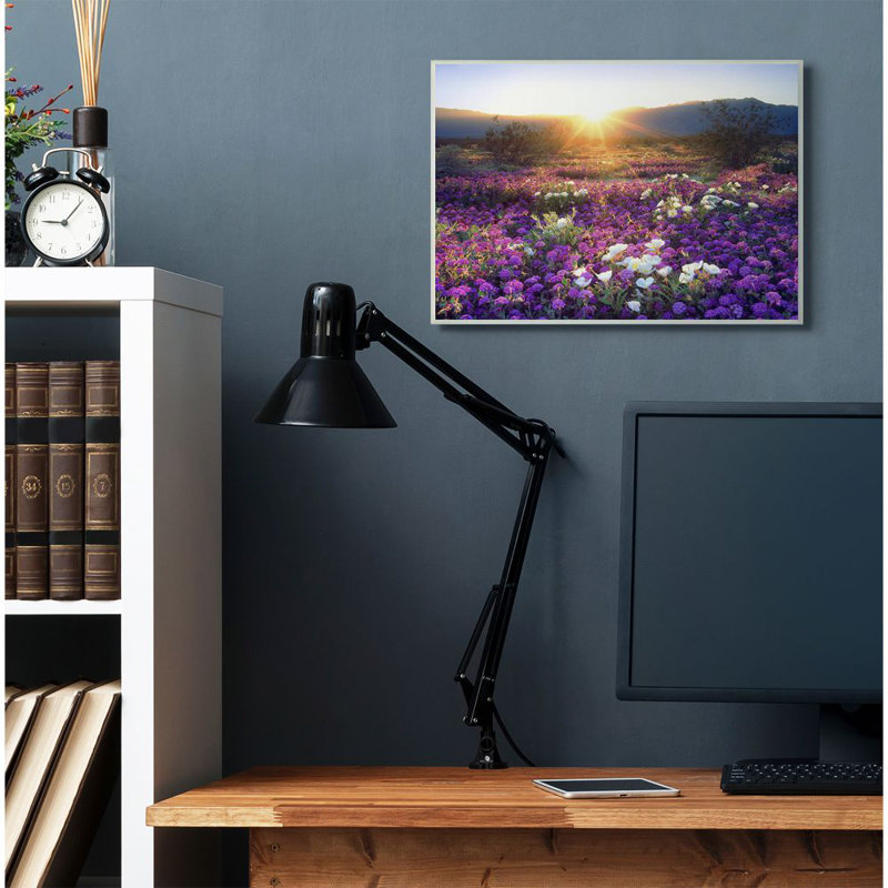 «Dune Wildflowers at Sunset», photographie, Plaque murale, H 10 po x l 15 po x P 0,5 po