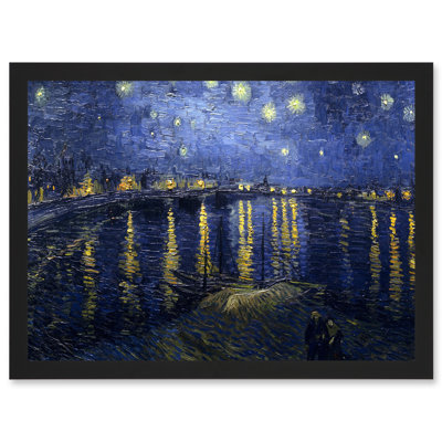 Vincent Van Gogh Starry Night Over Rhone 1888 by Vincent Van Gogh - 1 Piece Single Picture Frame Wall Art