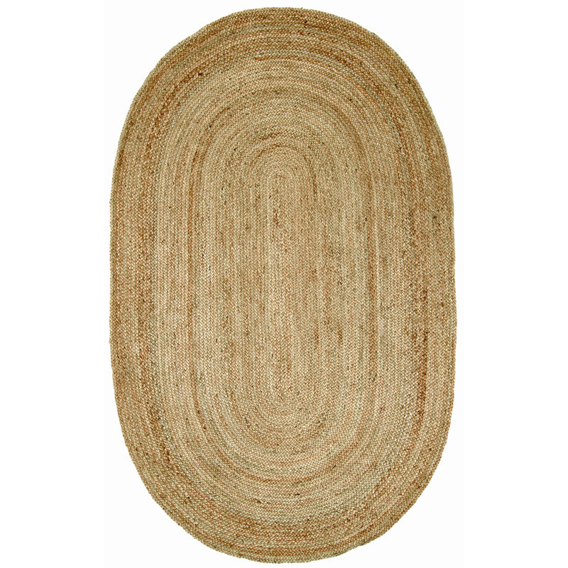 Buse Jute / Sisal Hand Woven Area Rug, Oval 183 x 274cm