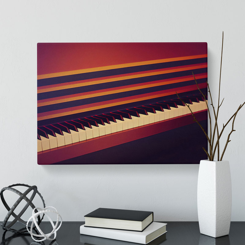 Piano Keys Art - Wrapped Canvas, 35cm H x 50cm W x 3cm D