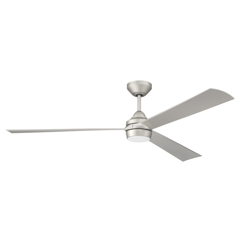 Ventilateur de plafond d'extérieur à DEL standard à 3 pales de 60 po Sterling avec télécommande et ensemble d'éclairage inclus