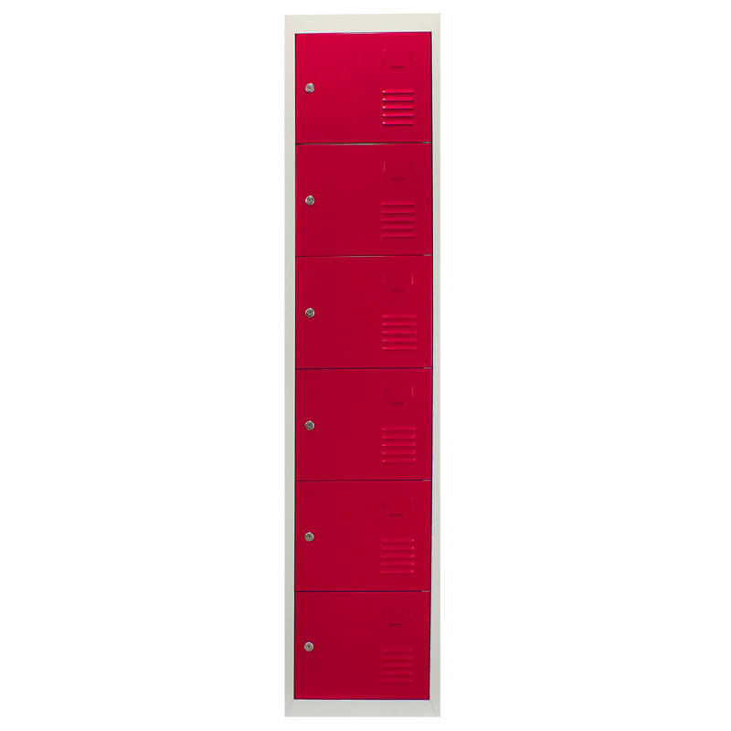 6 -Door 6 -Shelf, Red