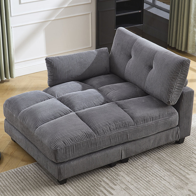 Méridienne surdimensionnée, canapé-lit, canapé Cozy Cloud, Gris