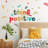 Think Positive Multicolor Wall Quote Decals