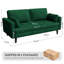 2 Seater Linen Loveseat-124635768