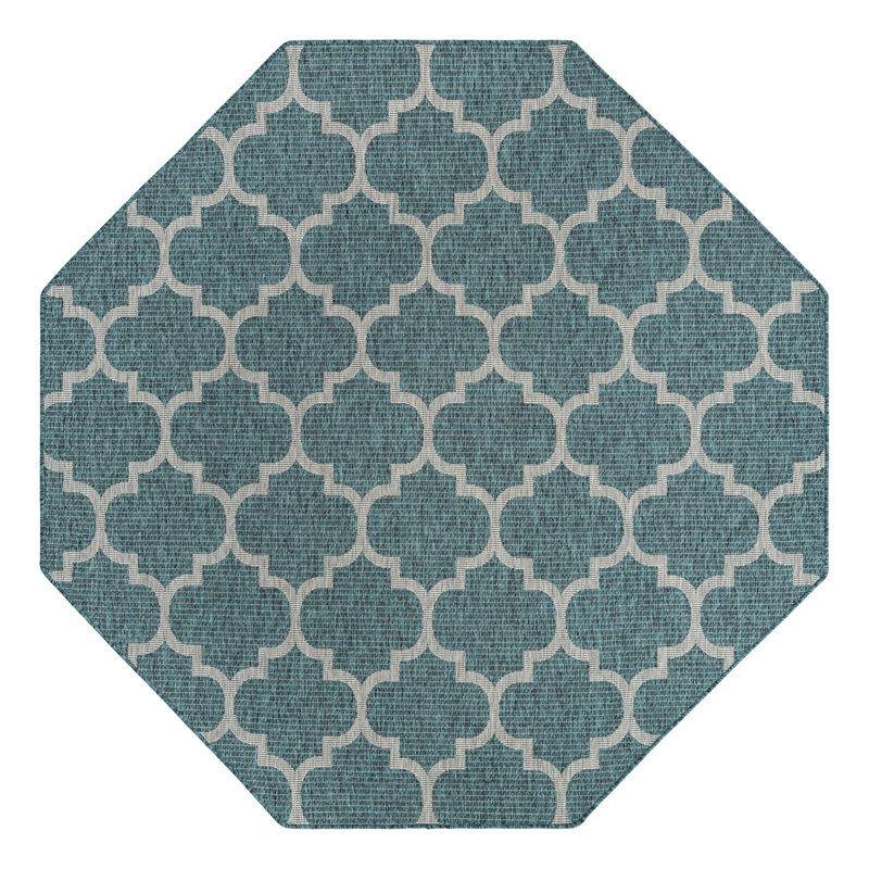 Annetrude Geometric Indoor / Outdoor Rug, Octagon 7'10" x 7'10"
