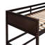 Lit mezzanine simple en bois massif avec échelle-2124715659