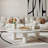 Minimalist Cloud Coffee Table - Curved Cashew Design, Compact Low-Height Centre Table for Living Room & Small Spaces