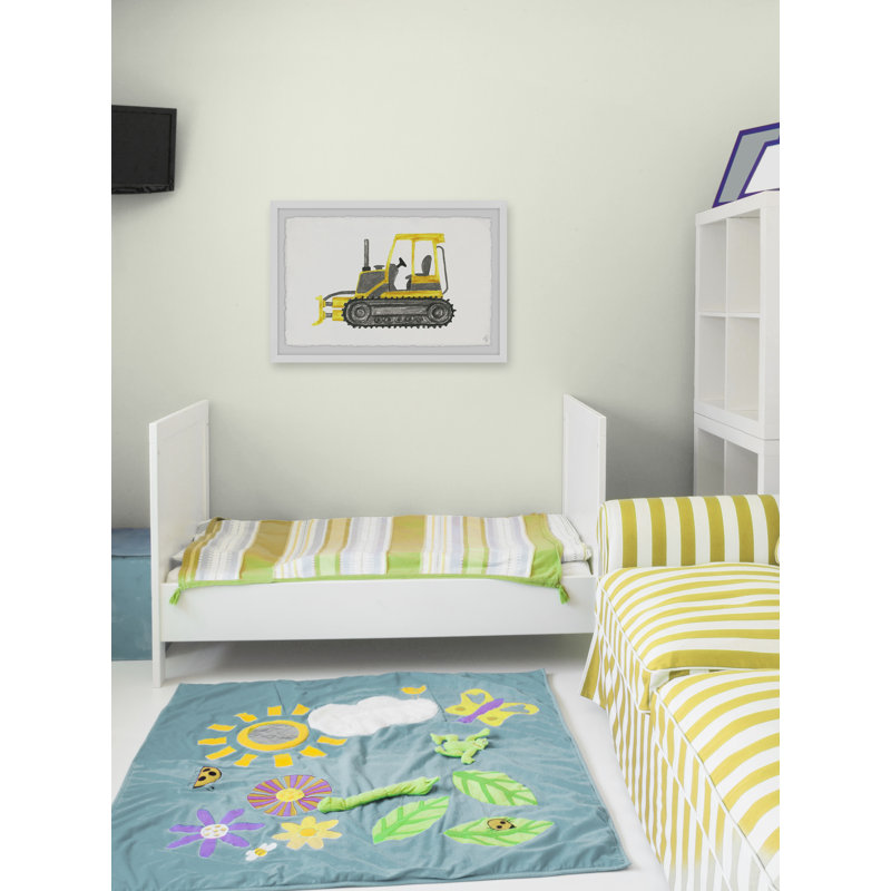Wanda Bulldozer Truck - Print, 20cm H x 30cm W