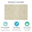 Tapis d'intérieur antidérapant en coton 36 po x 24 po Matteson-1495479839