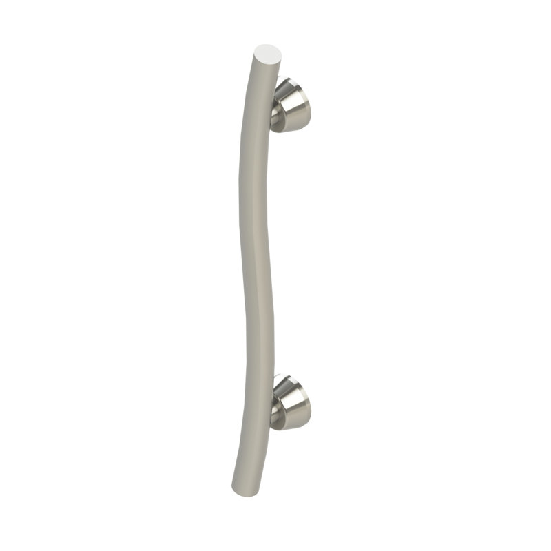 INVISIA Accent Bar 24", Designer Luxury Curved Grab Bar (500 lb. Capacity), Brushed Stainless