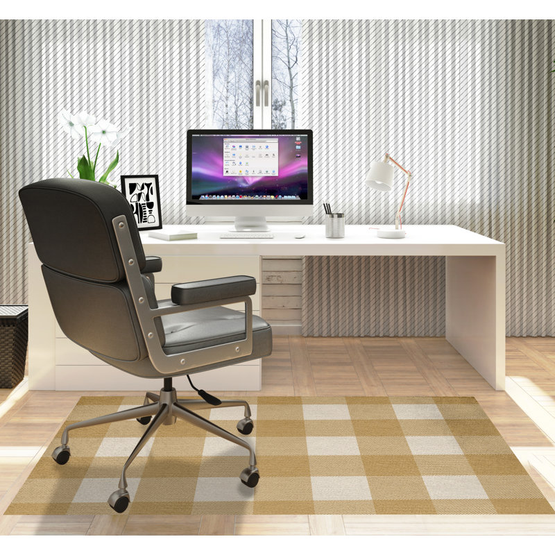 Tapis de chaise rectangulaire Chico, L 36 po x L 60 po, Brun clair