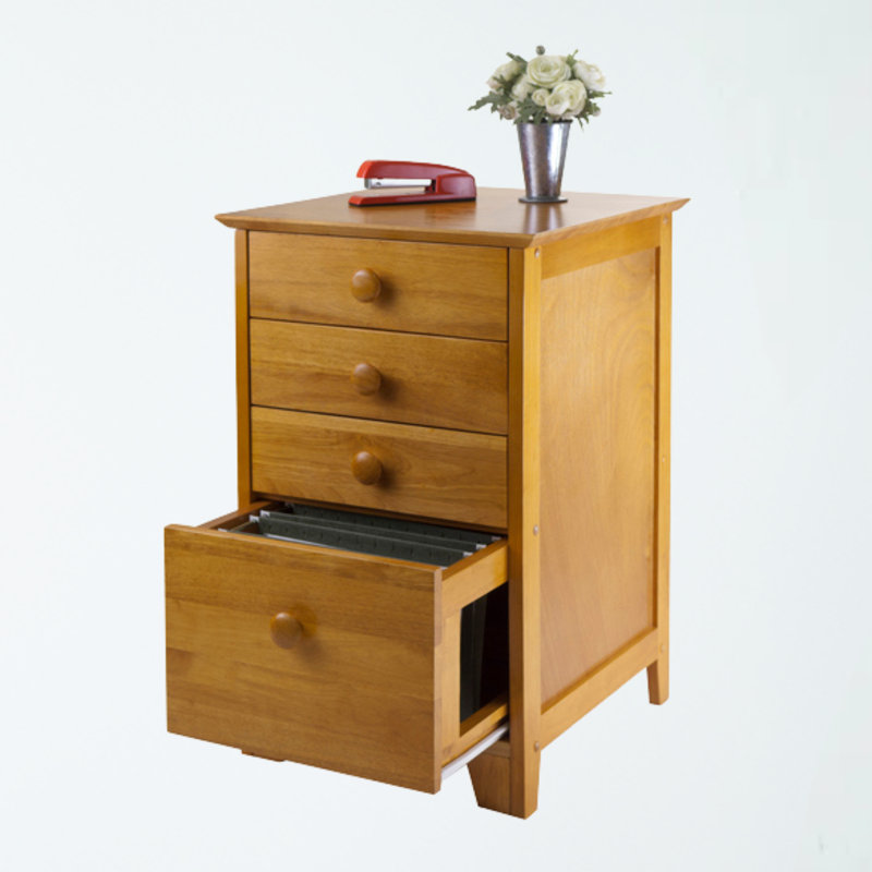 Studio Multi Storage 5-Pc Office Desk Set in Honey Finish, 28.80'' H X 41.85'' W X 19.90'' D