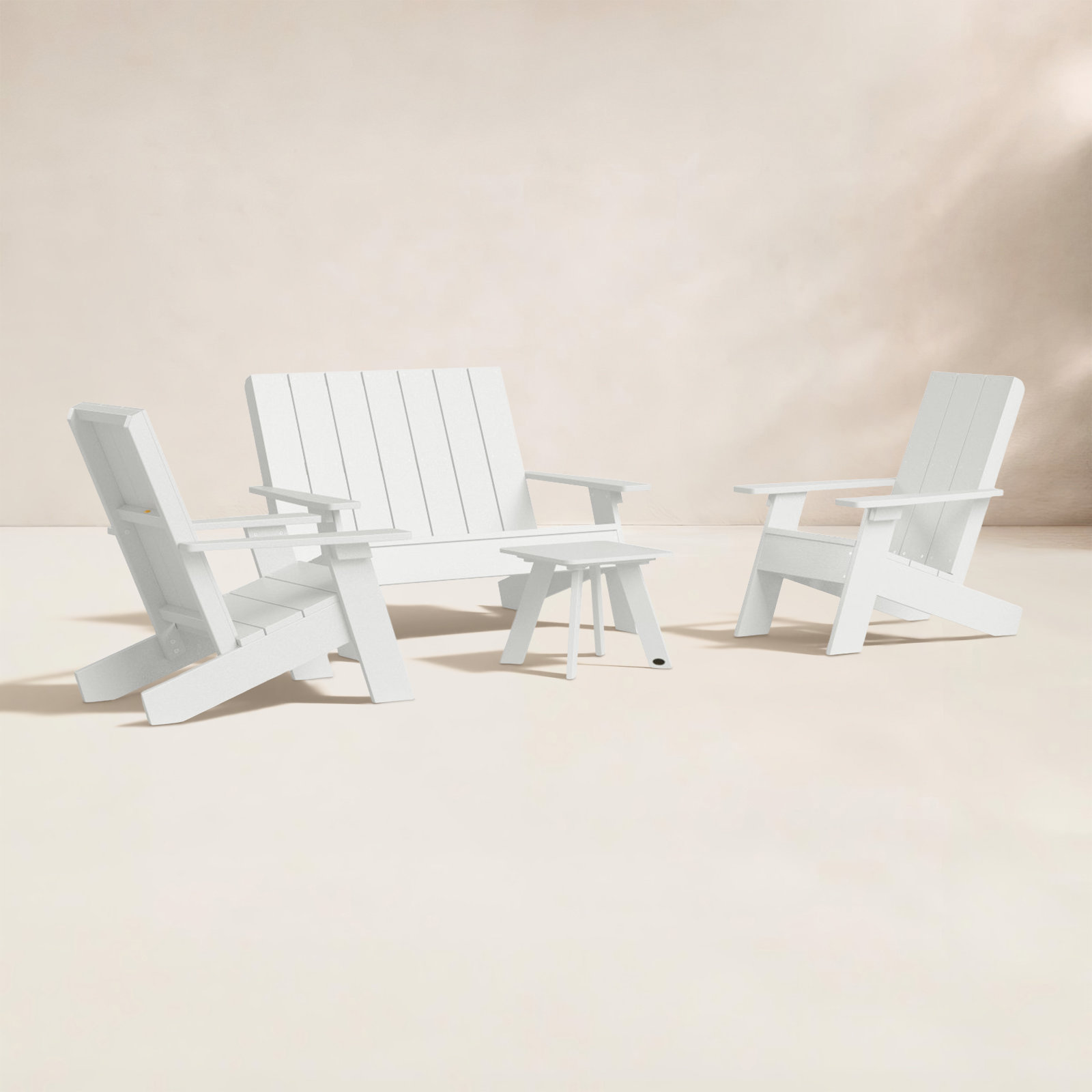 Byrnes 4 - Person Patio Conversation Set, White