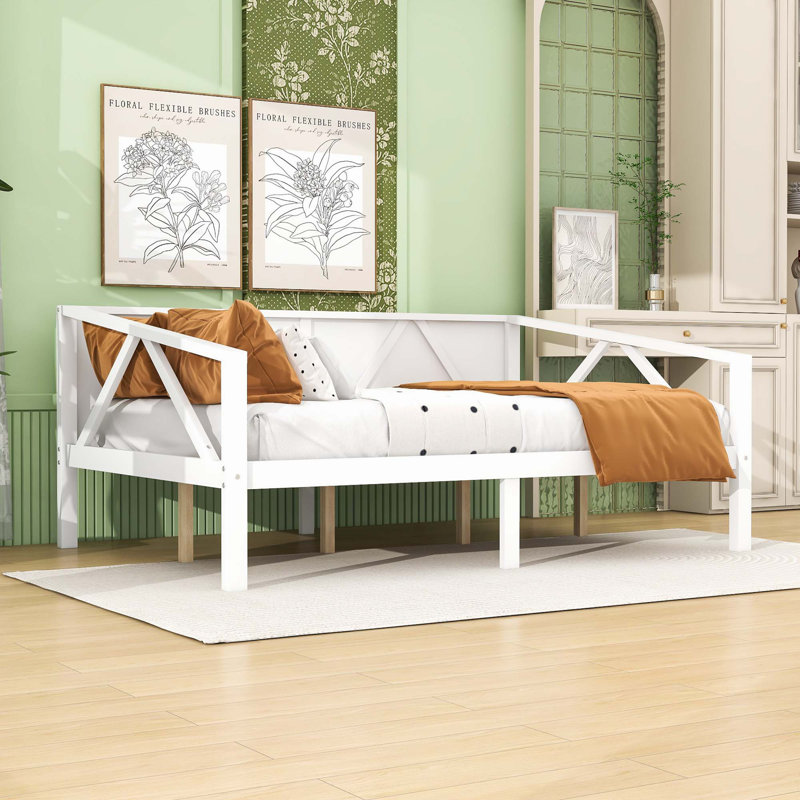 Daybed with Wood Slat Support, Full, White